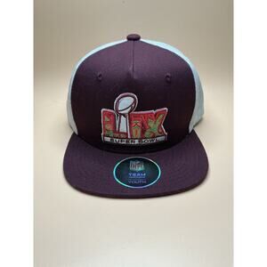 Official Youth Super Bowl 59 Ball Hat, Maroon White, Mardi Gras, New‎ with Tags.